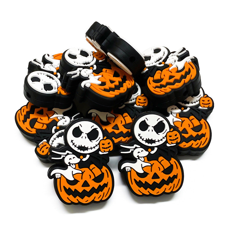Wholesale 10pcs/pack Cute  Pumpkin Skull Funny DIY Accessories